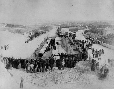 Opening Ceremony of the Railway Terminus, Citta Vecchia, Malta, 1883 by English Photographer